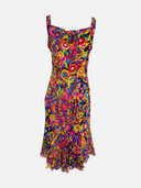Gianni Versace F/W 2002 Psychedelic Silk Dress back