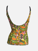 Dolce & Gabbana S/S 2004 Abstract Floral Hook-Front Corset Top back