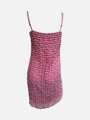 Givenchy 2021 Pink 4G Guipure Wool-Blend Mini Dress back