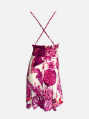 Vintage 1990s Versus by Versace Tropical Botanical Stretch Dress back