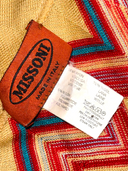 Vintage Missoni Bronze Zigzag Knit Halter Wrap Dress brand and composition tag
