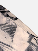 Just Cavalli Y2K Black & White Graffiti Print Dress print and seam detail