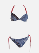 Christian Dior Miss Diorella Speedway Denim Print Bikini Set by John Galliano