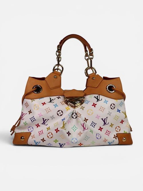 Louis Vuitton x Takashi Murakami White Multicolore Ursula Bag