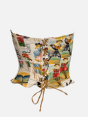 Dior by John Galliano SS2002 Stamp Print Bustier Corset