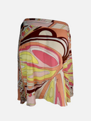 Emilio Pucci Psychedelic Swirl Print Silk Jersey Mini Skirt