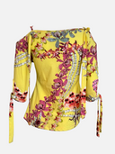 Just Cavalli Orchid Pearl Print Tie-Sleeve Top
