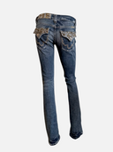 Miss Me Studded Low-Rise Bootcut Jeans