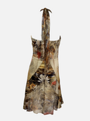 Roberto Cavalli Jungle Print Silk Halterneck Mini Dress