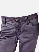 Versace Jeans Couture Metallic Coated Purple Bootcut Trousers