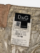 Dolce & Gabbana Cream & Gold Metallic Butterfly Lace Bustier Camisole