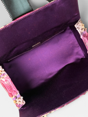 Fendi Vintage Purple Multicolour Python FF Box Shoulder Bag — Interior