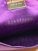 Fendi Vintage Purple Multicolour Python FF Box Shoulder Bag — Serial Number Stamp