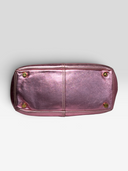 Celine Vintage Metallic Pink Quilted Biker Boogie Bag — Bottom