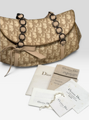 Christian Dior by John Galliano Diorissimo Romantique Trotter Bow Tote Bag - Authenticity Cards & Bag View