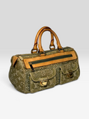 Louis Vuitton Vintage Khaki Monogram Denim Neo Speedy Bag - Front Left Angle