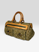 Louis Vuitton Vintage Khaki Monogram Denim Neo Speedy Bag - Front Right Angle