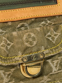 Louis Vuitton Vintage Khaki Monogram Denim Neo Speedy Bag - Front Pocket Hardware Detail