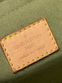 Louis Vuitton Vintage Khaki Monogram Denim Neo Speedy Bag - Interior Brand Patch