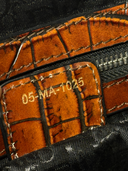 Christian Dior by John Galliano 2005 Brown Crocodile-Embossed Leather Detective Bag - Date Code Stamp