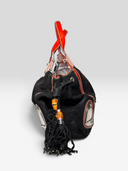 Gucci by Frida Giannini SS 2007 Black Suede Race Bamboo Tassel Top Handle Bag - Side Profile 2