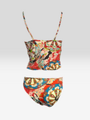 Christian Dior by John Galliano SS2001 Oriental Print Corset & Bikini Set — Back Flat Lay