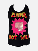 Christian Dior by John Galliano S/S 2005 “Dior Not War” Black Tank Top - Front