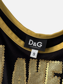 D&G Dolce & Gabbana “I’m Ahead of the Times” Sequin Tank Top - Brand & Size Tag
