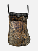 D&G Dolce & Gabbana Leopard Print Lace Camisole Top - Front