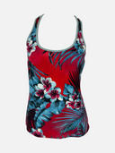 D&G Dolce & Gabbana Beachwear Tropical Floral Racerback Tank Top - Front