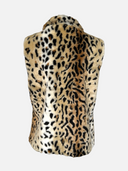 Ci Sono by Cavalini Leopard Print Faux Fur Vest - Back