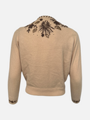 Vintage 1950s–60s Hand-Beaded Lambswool Angora Cardigan - Back
