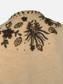 Vintage 1950s–60s Hand-Beaded Lambswool Angora Cardigan - Back Beading Detail