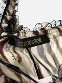 Roberto Cavalli Zebra Print Silk Lace Camisole Top - Brand & Size Tag