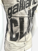 John Galliano “Galliano’s Club” Self-Portrait Rhinestone T-Shirt - Rhinestone CLUB Detail