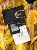 Just Cavalli Yellow & Brown Printed Silk Plunge Dress - Brand Size & Authenticity Tag