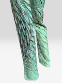 Roberto Cavalli Vintage 2001 Turquoise Psychedelic Beaded Sequin Jeans - Psychedelic Beaded Sequin Detail 2