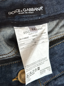 Dolce & Gabbana Vintage Dark Wash D&G Leather-Tab Denim Mini Skirt - Brand Size & Composition Tag