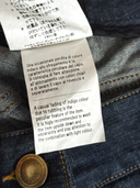 Dolce & Gabbana Vintage Dark Wash D&G Leather-Tab Denim Mini Skirt - Care Instructions Tag