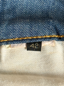 Just Cavalli Vintage Side-Buckle Washed Denim Midi Pencil Skirt - Size Tag