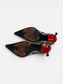 Casadei Vintage Jewel Denim Print Ankle Boots