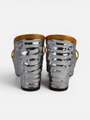 Chanel PVC CC Chrome Platform Wedge Mules