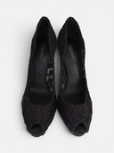 Dolce & Gabbana Lace Peep-Toe Platform Pumps