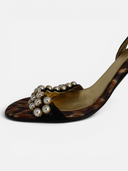 Dolce & Gabbana Leopard Pearl Slingback Heels