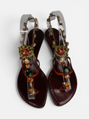 Giuseppe Zanotti Crystal Embellished Thong Sandals