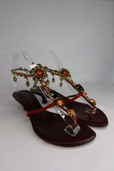 Giuseppe Zanotti Crystal Embellished Thong Sandals