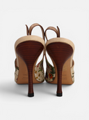 Gucci Flora Bamboo Horsebit Slingback Heels