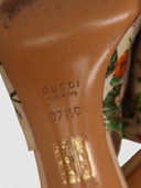 Gucci Flora Bamboo Horsebit Slingback Heels