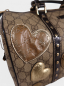 Gucci Hearts Joy Boston Bag in GG Supreme