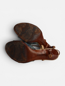 Louis Vuitton Monogram Denim Ankle Wrap Sandals